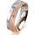 Ring 18 Karat Rotgold/950 Platin 5.5 mm kreismatt 3 Brillanten G vs Gesamt 0,050ct