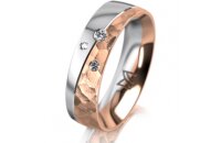 Ring 18 Karat Rotgold/950 Platin 5.5 mm diamantmatt 3...