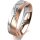 Ring 18 Karat Rotgold/950 Platin 5.5 mm l&auml;ngsmatt 5 Brillanten G vs Gesamt 0,045ct