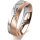 Ring 18 Karat Rotgold/950 Platin 5.5 mm sandmatt 5 Brillanten G vs Gesamt 0,045ct