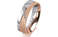 Ring 18 Karat Rotgold/950 Platin 5.5 mm kreismatt 5...