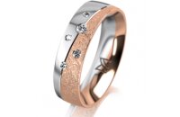 Ring 18 Karat Rotgold/950 Platin 5.5 mm kreismatt 5...