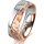 Ring 18 Karat Rotgold/950 Platin 6.0 mm diamantmatt