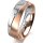 Ring 18 Karat Rotgold/950 Platin 6.0 mm längsmatt 1 Brillant G vs 0,025ct