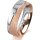 Ring 18 Karat Rotgold/950 Platin 6.0 mm kreismatt 1 Brillant G vs 0,025ct