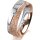 Ring 18 Karat Rotgold/950 Platin 6.0 mm kristallmatt 1 Brillant G vs 0,025ct