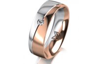 Ring 18 Karat Rotgold/950 Platin 6.0 mm poliert 1...
