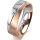 Ring 18 Karat Rotgold/950 Platin 6.0 mm sandmatt 1 Brillant G vs 0,050ct