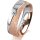 Ring 18 Karat Rotgold/950 Platin 6.0 mm kreismatt 1 Brillant G vs 0,050ct