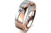 Ring 18 Karat Rotgold/950 Platin 6.0 mm poliert 1...