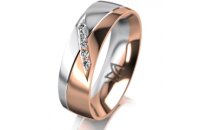 Ring 18 Karat Rotgold/950 Platin 6.0 mm poliert 5...