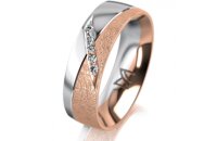 Ring 18 Karat Rotgold/950 Platin 6.0 mm kreismatt 5...