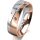 Ring 18 Karat Rotgold/950 Platin 6.0 mm poliert 5 Brillanten G vs Gesamt 0,080ct