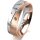 Ring 18 Karat Rotgold/950 Platin 6.0 mm sandmatt 5 Brillanten G vs Gesamt 0,080ct