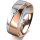 Ring 18 Karat Rotgold/950 Platin 7.0 mm poliert 1 Brillant G vs 0,025ct