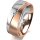 Ring 18 Karat Rotgold/950 Platin 7.0 mm l&auml;ngsmatt 1 Brillant G vs 0,025ct