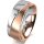 Ring 18 Karat Rotgold/950 Platin 7.0 mm l&auml;ngsmatt 1 Brillant G vs 0,050ct