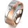 Ring 18 Karat Rotgold/950 Platin 7.0 mm sandmatt 1 Brillant G vs 0,050ct