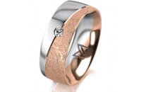 Ring 18 Karat Rotgold/950 Platin 7.0 mm kreismatt 1...