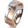 Ring 18 Karat Rotgold/950 Platin 7.0 mm l&auml;ngsmatt 1 Brillant G vs 0,090ct