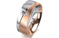 Ring 18 Karat Rotgold/950 Platin 7.0 mm sandmatt 1...