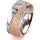 Ring 18 Karat Rotgold/950 Platin 7.0 mm kreismatt 1 Brillant G vs 0,090ct