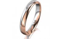 Ring 18 Karat Rot-/Weissgold 3.5 mm poliert