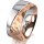 Ring 18 Karat Rotgold/950 Platin 8.0 mm diamantmatt