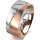 Ring 18 Karat Rotgold/950 Platin 8.0 mm l&auml;ngsmatt 1 Brillant G vs 0,050ct