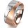 Ring 18 Karat Rotgold/950 Platin 8.0 mm sandmatt 1 Brillant G vs 0,050ct