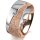 Ring 18 Karat Rotgold/950 Platin 8.0 mm kristallmatt 1 Brillant G vs 0,050ct