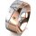 Ring 18 Karat Rotgold/950 Platin 8.0 mm poliert 5 Brillanten G vs Gesamt 0,115ct