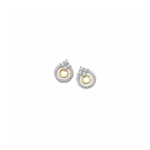 Ohrschmuck 925 Silber Gelbgold plattiert 42 Zikonia