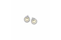 Ohrschmuck 925 Silber Gelbgold plattiert 42 Zikonia