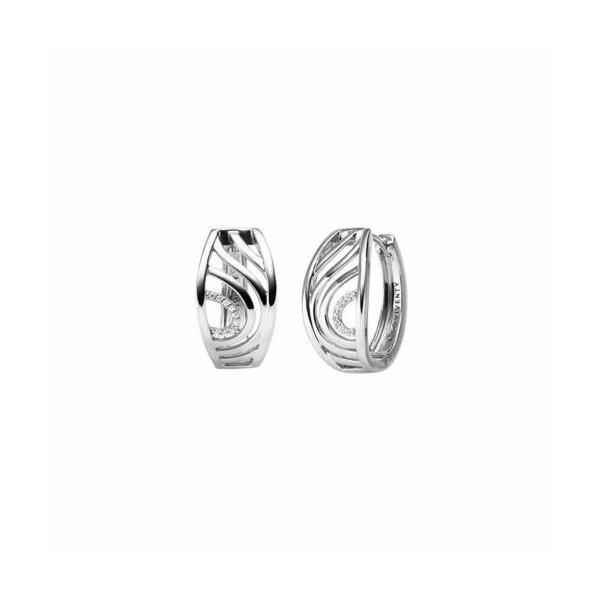 Ohrschmuck 925 Silber rhodiniert 18 Zirkonia