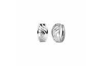 Ohrschmuck 925 Silber rhodiniert 18 Zirkonia