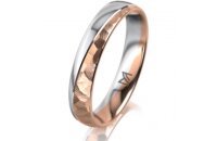 Ring 18 Karat Rot-/Weissgold 4.0 mm diamantmatt