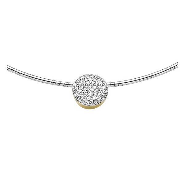 Halsschmuck 925 Silber rhodiniert Zirkonia