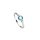 Ring 925 Silber rhodiniert Blautopas 2 Zirkonia