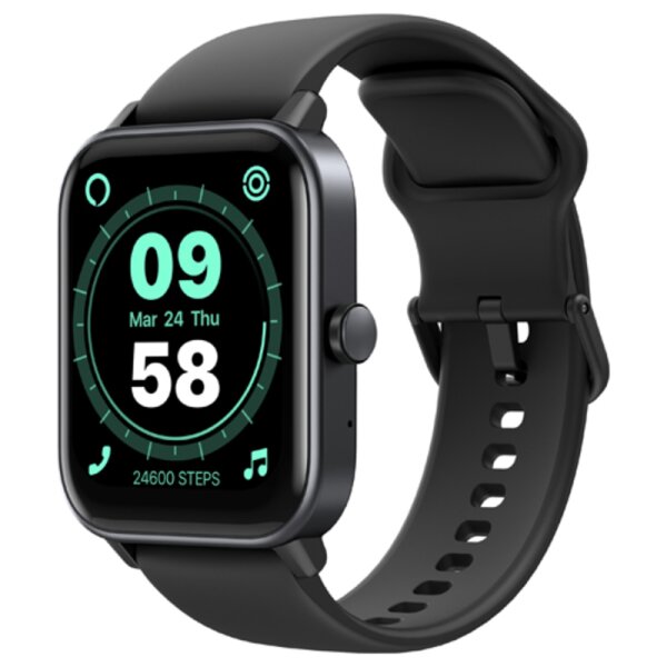 Smartwatch mit Silikon Armband schwarz