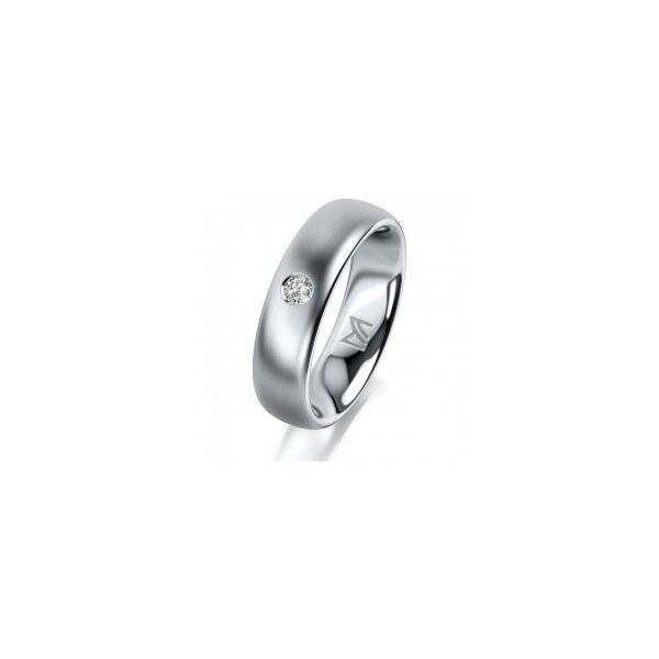 Ring Platin 950 5.5 mm l&auml;ngsmatt 1 Brillant G vs 0,065ct