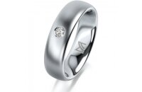 Ring Platin 950 5.5 mm l&auml;ngsmatt 1 Brillant G vs...