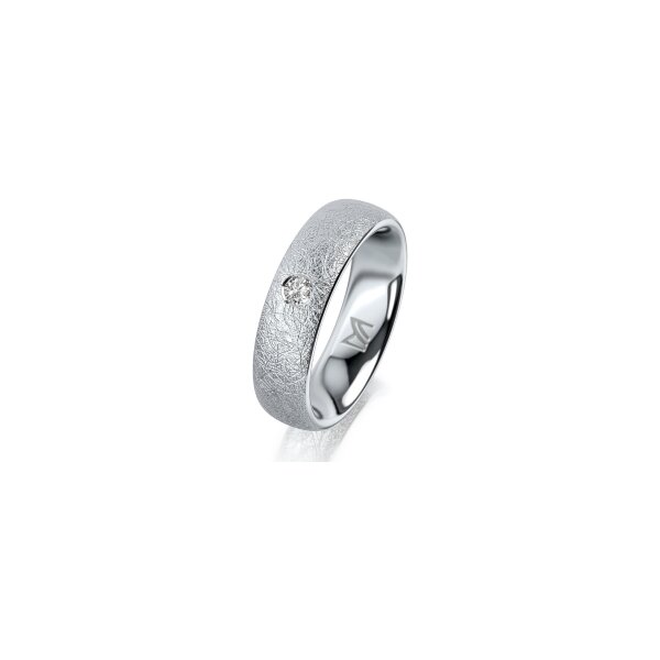 Ring Platin 950 5.5 mm kreismatt 1 Brillant G vs 0,065ct