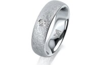 Ring Platin 950 5.5 mm kreismatt 1 Brillant G vs 0,065ct