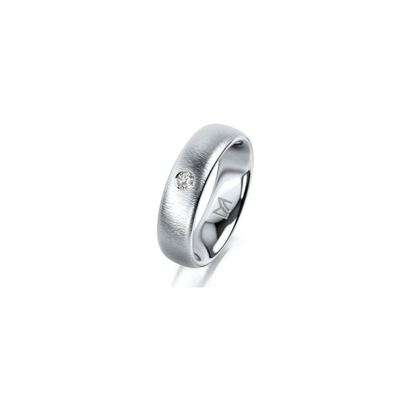 Ring Platin 950 5.5 mm sandmatt 1 Brillant G vs 0,065ct
