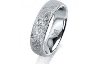 Ring Platin 950 5.5 mm kristallmatt 1 Brillant G vs 0,065ct