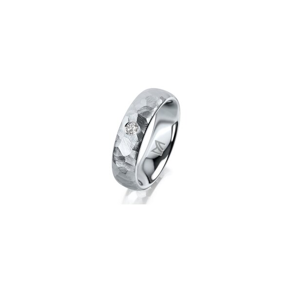 Ring Platin 950 5.5 mm diamantmatt 1 Brillant G vs 0,065ct