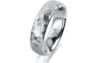 Ring Platin 950 5.5 mm diamantmatt 1 Brillant G vs 0,065ct
