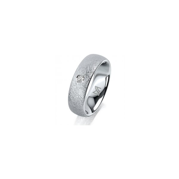 Ring Platin 950 6.0 mm kreismatt 1 Brillant G vs 0,065ct