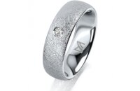 Ring Platin 950 6.0 mm kreismatt 1 Brillant G vs 0,065ct